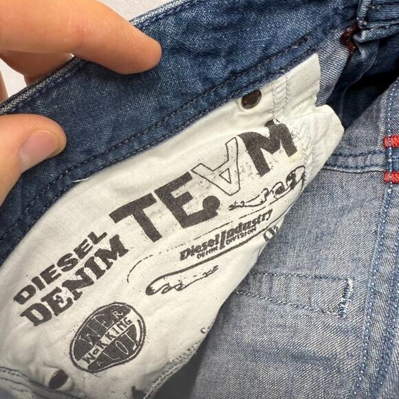 Diesel jeans men's 34 Fits 36x31 Thanaz Slim Skinny Vintage Distressed y2k 2000s - Picture 13 of 16